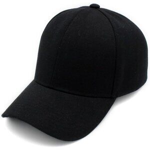 Men's Athletic Baseball Cap Black Comfort Classic Adjustable Hook Loop